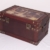 Holz- Kunstlederf - Box, mit Bildern, Antikdesign Nr. 323, Geschenkekiste, Schmuckkiste, ca. 32 x 20 x 17,5 cm - 